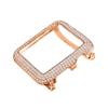 14K Rose Gold Finish Simulated Diamond 42 mm Compatible with Apple Watch Bezel Series # 3 Cover Case view 1