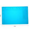 340mm x 230mm Working Mat Blue Heat Resisting Silicone Repair Mat S-120 for Fix Soldering Station with Scale Rule view 2