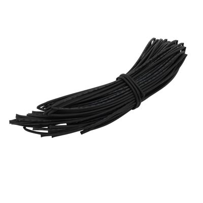 Aexit Polyolefin Heat Electrical equipment Shrinkable Tube Wire Wrap Cable Sleeve 20 Meters Long 2mm Inner Dia Black