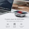 Moshi Symbus Q USB C Hub, 6-in-1 Docking Station with 15W Wireless Charger for iPhone 12 Series, AirPods Pro/Galaxy/Pixel, HDMI 4K HDR, USB C PD Fast-Charging 60W, Dual USB-A, Gigabit Ethernet Port view 4