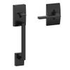 Schlage FE285 CEN 622 LAT CEN Century Front Entry Handleset with Latitude Lever, Lower Half Grip, Matte Black view 1