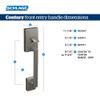 Schlage FE285 CEN 622 LAT CEN Century Front Entry Handleset with Latitude Lever, Lower Half Grip, Matte Black view 2