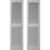 Builders Edge 14.5 in. W x 73 in. H, Custom Cathedral Top Center Mullion, Open Louver Shutters, Includes Matching Installation Spikes (Per Pair), 030 - Paintable view 1