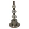 Royal Designs LBO-1005BN-HB-635-14GR Lamp Base with Crystal Ball Accents and Shallow Drum Hardback Lamp Shade, Brush Nickel Lamp Base and Gray Shade view 4