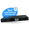 OREI 8K HDMI 2.1 Switch 4K@120hz Switcher 2 in 1 Out, with Audio Extraction 48Gbps Bandwidth, Ideal for Gaming and Streaming (BK-21A) view 2