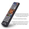 Smart Remote Control with Learning Function, Universal IR Remote Controller Replacement for TV Cable Box DVD Player Satellite Receiver and Home Entertainment Devices view 4