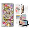 STENES Bling Wallet Case Compatible with LG K30 - Stylish - 3D Handmade Dreamcatcher Pearl Pendant Design Leather Case with Wrist Strap & Screen Protector [2 Pack] - Multicolor view 1