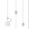 Aspen Creative, White, 72199-21 One Plug-in Swag Pendant Light Conversion Kit with Transitional Hardback Empire Fabric Lamp Shade, 12" Width view 1