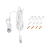 Aspen Creative, White, 72199-21 One Plug-in Swag Pendant Light Conversion Kit with Transitional Hardback Empire Fabric Lamp Shade, 12" Width view 2