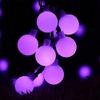 EONLYX Globe Ball Fairy Lights, 50 LEDs 23ft/7M Solar Led Globe String Lights Waterproof with Two Lighting Modes for Garden Outdoor Party Christmas Decoration (Purple) view 1