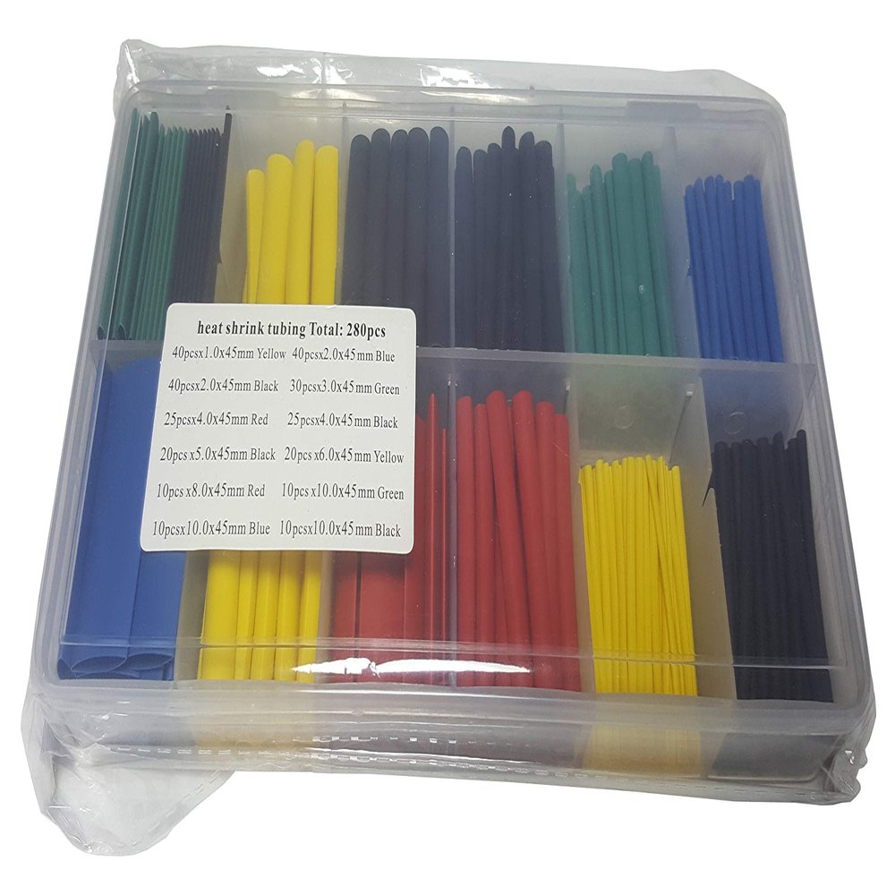 280 Pack XFITTING Sleeving Wrap Wire Car Electrical Cable Tube Kit Heat