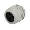 Aexit M63x1.5mm Nylon Transmission 3 Holes Adjustable Cables Gland Joint Connector Gray view 2