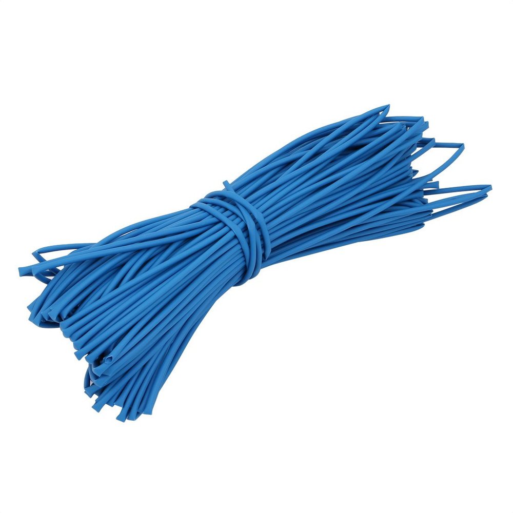 Aexit Polyolefin Heat Electrical equipment Shrinkable Tube Wire Cable Sleeve 30 Meters Long 1.5mm Inner Dia Blue