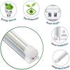 SZSKYING LED Shop Lights,72W 7200LM 6500K,8FT Integrated Fixture,V Shape,T8 Light Tube,Daylight White,Clear Cover,High Output, LED Shop Lights for Garage Warehouse Workshop Basement (Pack of 25) view 2