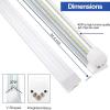 SZSKYING LED Shop Lights,72W 7200LM 6500K,8FT Integrated Fixture,V Shape,T8 Light Tube,Daylight White,Clear Cover,High Output, LED Shop Lights for Garage Warehouse Workshop Basement (Pack of 25) view 3
