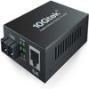 10Gtek SMF Gigabit Ethernet Media Converter, Dual SC Fiber, 1000Base-LX to 10/100/1000Base-Tx, 20km, UL Certified view 1