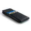 Dockem Provincial Wallet Sleeve for 6.5-6.7" iPhones, Vintage PU Leather, 2 Card Slots [Black] view 3