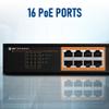 BV-Tech 18 Ports Long Range PoE+ Switch (16 PoE+ Ports | 1 Gigabit Ethernet uplink with 1 SFP Uplink) - 19" Rackmount - 120W - 802.3af/at -Desktop Design for Easy Set Up (16 Gigabit PoE+ Ports | 120W) view 2