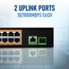 BV-Tech 18 Ports Long Range PoE+ Switch (16 PoE+ Ports | 1 Gigabit Ethernet uplink with 1 SFP Uplink) - 19" Rackmount - 120W - 802.3af/at -Desktop Design for Easy Set Up (16 Gigabit PoE+ Ports | 120W) view 3
