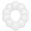 PaperLanternStore.com BULK CASE 18 Inch White Round Paper Lantern, Hanging Decorations, Even Ribbing, Hanging Decoration (10 PACK) view 1