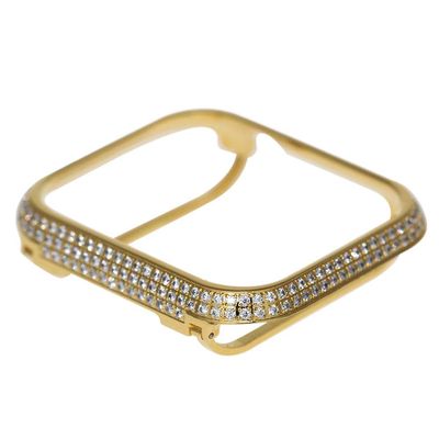 HJINVIGOUR Luxury Bling Cover Rhinestone Diamond Bezel Crystal Case Compatible Apple Watch Series 4 Series 5 6 SE 44mm 40mm (Gold, 40mm)