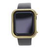 HJINVIGOUR Luxury Bling Cover Rhinestone Diamond Bezel Crystal Case Compatible Apple Watch Series 4 Series 5 6 SE 44mm 40mm (Gold, 40mm) view 3