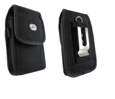 yan Black Canvas Case Holster with Belt Clip/Loop for Sprint Kyocera DuraPlus E4233