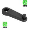 OEMTOOLS 24208 Torque Adapter, 1/2 to 3/4 Socket Adapter, 6.0 Power Stroke Parts, Low-Profile Torque Adapter view 2