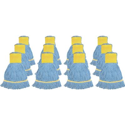 Genuine Joe SBL5BCT Small Blend Wide Band Loop Mop, 12/CT, Blue