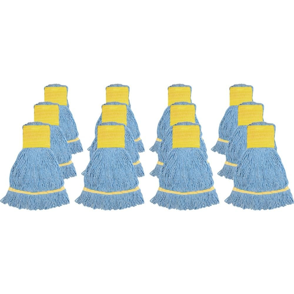Genuine Joe SBL5BCT Small Blend Wide Band Loop Mop, 12/CT, Blue