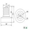 E-Simpo 4pcs E17 to E12 Adapter Intermediate Base E17 to Candelabra Base E12 Lamp Base Socket Holder Converter,Allow You Install Candle Lamp into E17 Socket PBT CE ROHS view 2