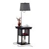 Brightech Madison Side Table with Lamp Combo with LED Bulb, Desk Lamp with USB Port, Bedside Reading Light, Modern End Table with Floor Lamp for Bedroom, Living Room, Office - Black view 1