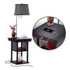 Brightech Madison Side Table with Lamp Combo with LED Bulb, Desk Lamp with USB Port, Bedside Reading Light, Modern End Table with Floor Lamp for Bedroom, Living Room, Office - Black view 3