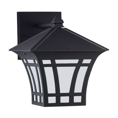 Generation Lighting 89132-12 Transitional One Light Outdoor Wall Lantern from Seagull - Herrington Collection in Black Finish, 100 Total Watts, 11.75 Inch Height