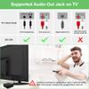 Golvery Bluetooth 5.0 Transmitter Receiver for TV Airplane, 2 in 1 Bluetooth Adapter for PC/DVD/MP3/Home Stereo/Speaker/Gym, Optical/RCA/AUX Connection, 25 Hours Playtime, Dual Link, Volume Control view 2