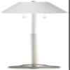 Abba 66" Antique White Linen Twin Pull Chain Floor Lamp Living Room view 1