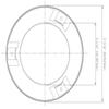 Tyco LFII White Flat Cover Plate - 139 Degrees view 3