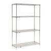 Nexel Quick Adjust Wire Shelving, Chrome, 48x14x54 view 2