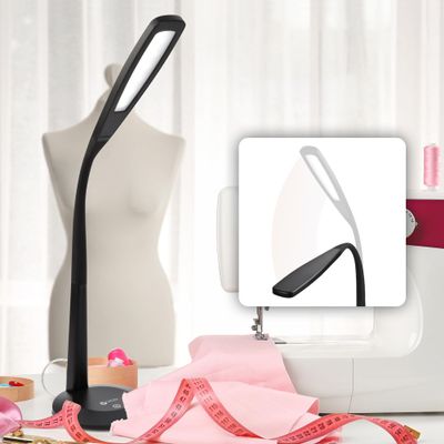 OttLite LED Desk Lamp with Flexible Neck, 3 Brightness Settings, Black