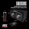MTX 12 Inch 1200 Watt 4 Ohm Dual Loaded Car Audio Subwoofer Package with Sub Enclosure, 1200W Mono A/B Amplifier, Wiring Kit and Capacitor view 3