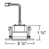 Nicor Lighting 2 inch Square Eyeball LED Downlight in Oil-Rubbed Bronze, 3000K (DQR2-AA-10-120-3K-OB) view 3