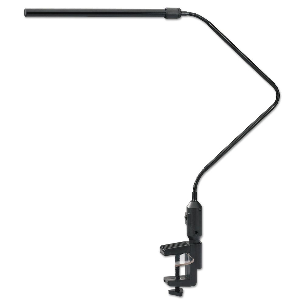 Alera ALE LED Desk Lamp With Interchangeable Base Or Clamp, 21 3/4" High, Black