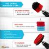 Bring It On Drill Brush Set, Clean Tile Grout, Tubs, Shower Doors, Windows, Nylon Bristles, Red, Polypropylene, 3-Piece Set view 2