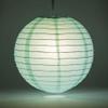 Quasimoon PaperLanternStore.com 14 Inch Cool Mint Even Ribbing Round Paper Lantern (10 Pack) view 2