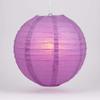 Quasimoon PaperLanternStore.com 16 Inch Violet Even Ribbing Round Paper Lantern (10 Pack) view 1