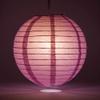 Quasimoon PaperLanternStore.com 16 Inch Violet Even Ribbing Round Paper Lantern (10 Pack) view 2