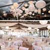 Quasimoon PaperLanternStore.com Bulk CASE 24 Inch White Round Paper Lantern, Hanging Decorations, Even Ribbing, Hanging Decoration (6 Pack) view 4