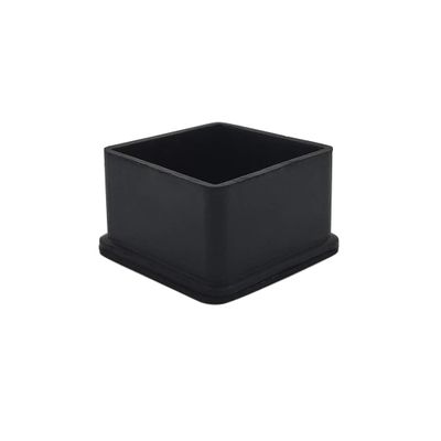 Flyshop 20 Pieces 50 x 50mm Rubber Chair Leg Caps Square, Non-Slip Protective Caps for Chair Legs, Floor Protectors Noise Reduction, Durable Foot Covers, Black Furniture Feet Gliders