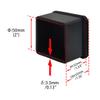 Flyshop 20 Pieces 50 x 50mm Rubber Chair Leg Caps Square, Non-Slip Protective Caps for Chair Legs, Floor Protectors Noise Reduction, Durable Foot Covers, Black Furniture Feet Gliders view 4