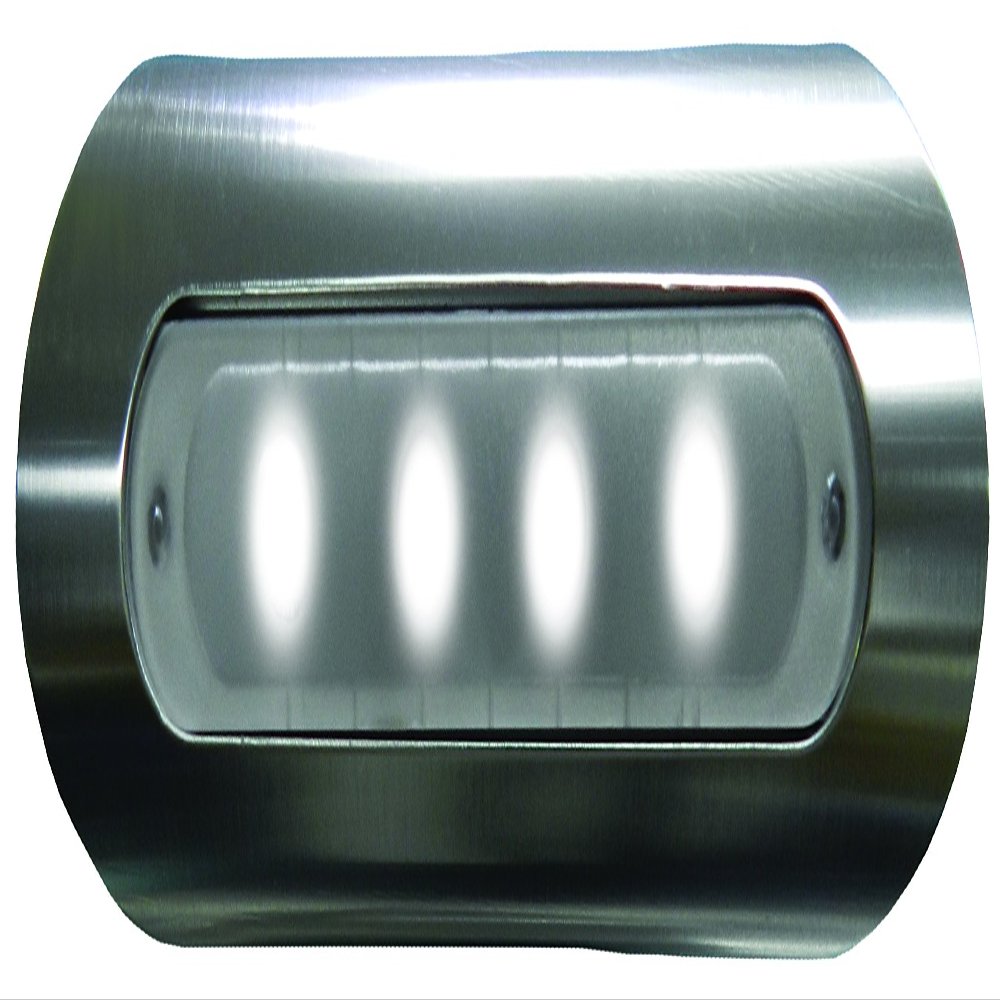 TACO Metals Marine F38-8800BXZ-W-1 Pipe Mount 4-LED Deck Light